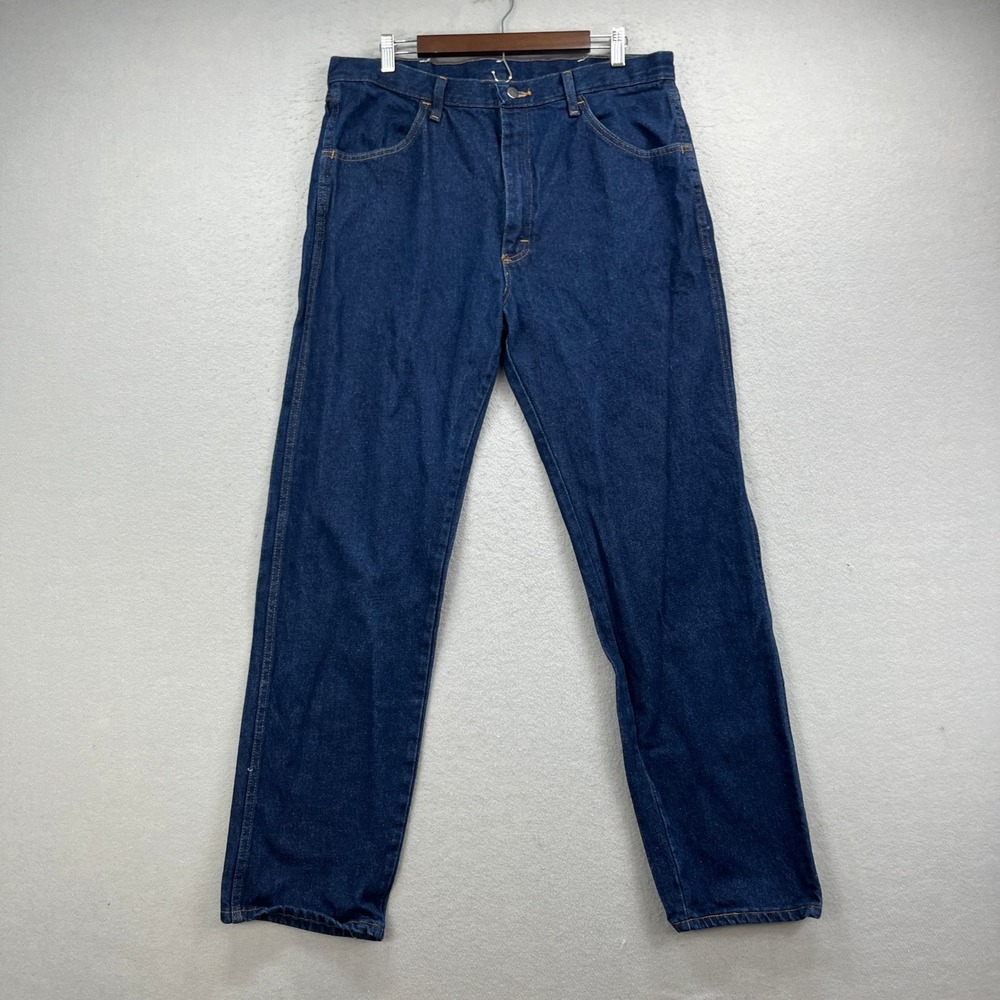 Rustler Jeans Mens 36x32 Blue Denim Regular Straight Leg Workwear Classic Work